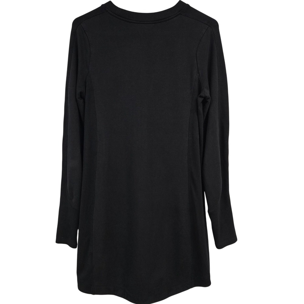 Athleta Balance Dress Black Tencel Blend Long Sleeve‎ Pocket Shift Mini XS - Picture 2 of 9